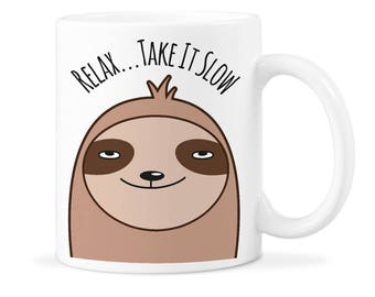 Taza de perezoso, regalo de animal perezoso, regalo divertido de perezoso, perezoso lindo y divertido, regalo de café de perezoso, taza divertida de perezoso, taza de perezoso, taza de perezoso, taza de perezoso linda