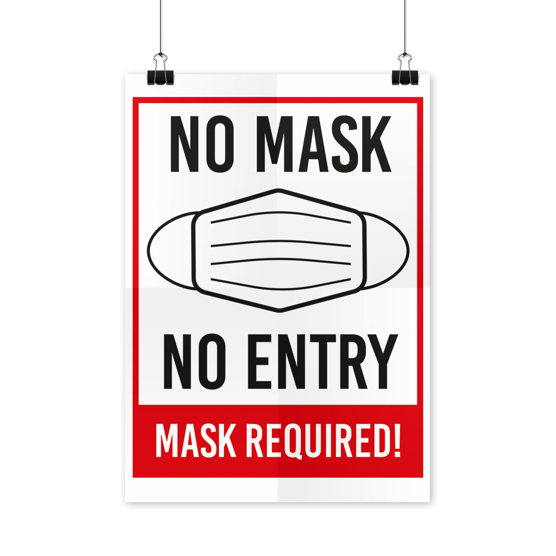 Mask Required No Mask No Entry Social Distance Sign Mask Etsy