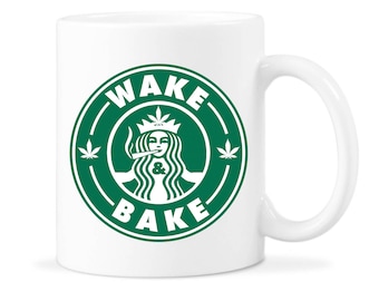 Starbuds Coffee Gift Starbuds Coffee Mug Starbuds Stoner Gift Wake and Bake Wake Bake Coffee Mug Wake and Bake Mug Wake Bake Coffee