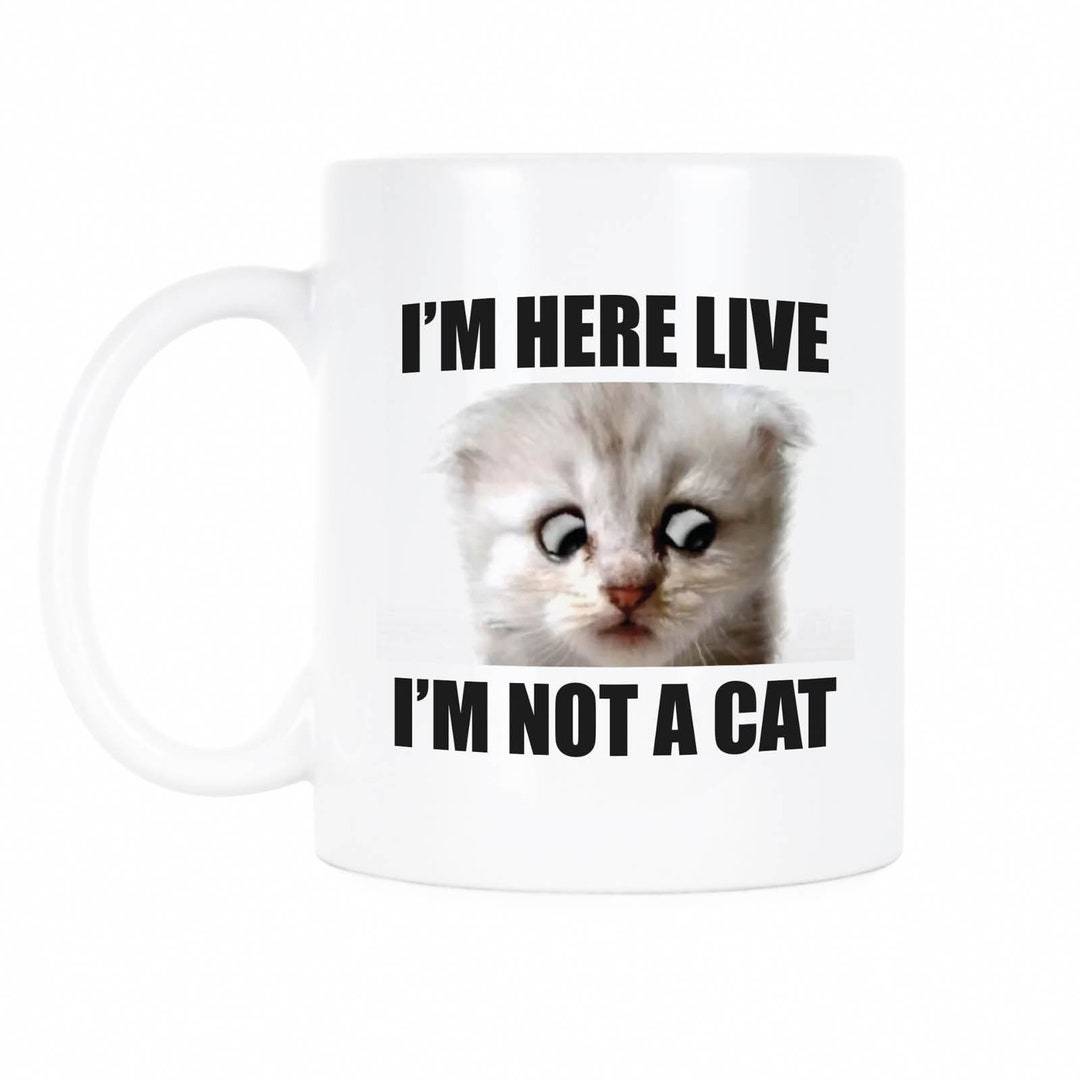 Funny Lawyer Mug for Coffee Meme Lovers in Zoom Meetings I'm Not A Cat