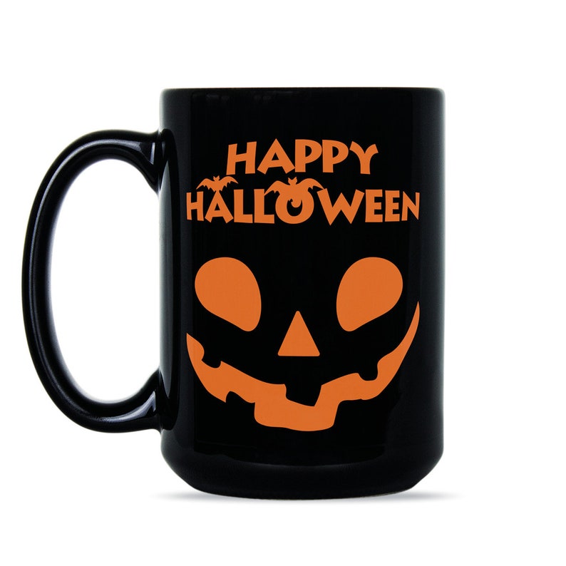 Halloween Coffee Mug Halloween Cup Halloween Coffee Happy Etsy