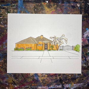 Watercolor House Portrait 8x10 image 9