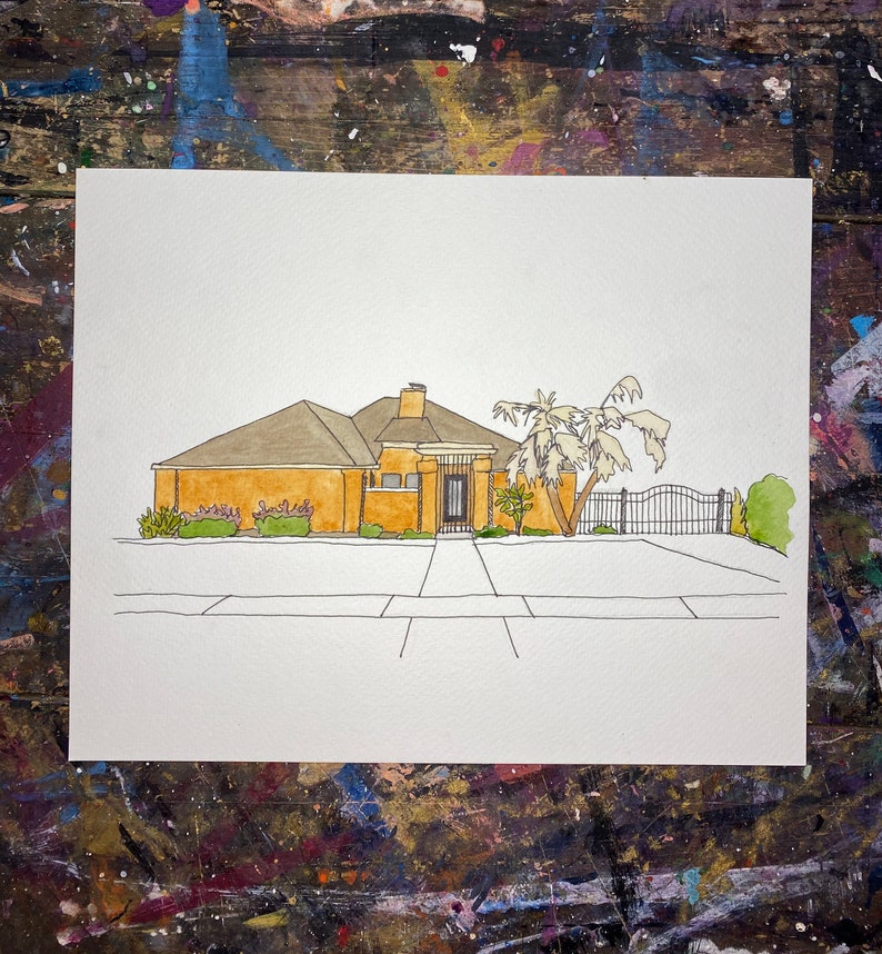 Watercolor House Portrait 8x10 image 9