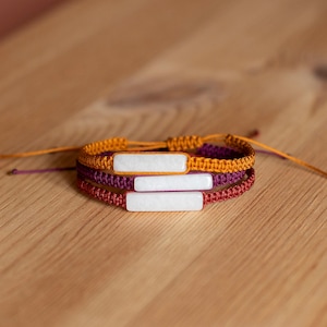 Wit opaal macramé armband, edelsteen armband, spirituele armband, natuursteen armband, cadeau voor haar