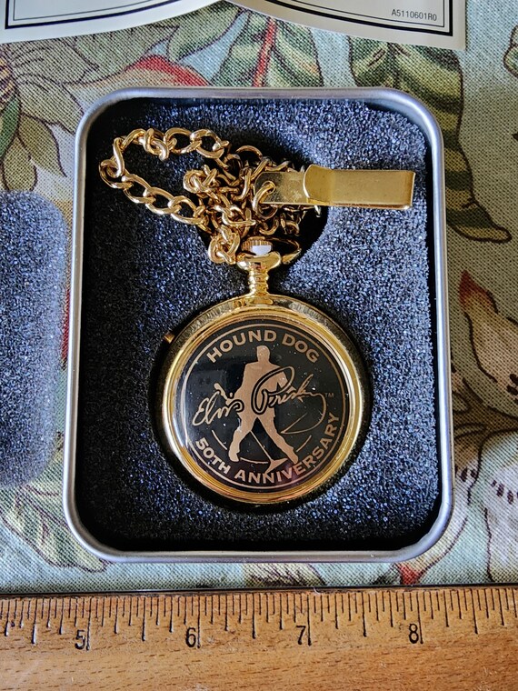 Vintage Elvis Presley 50th Anniversary Hound Dog Song Pocket