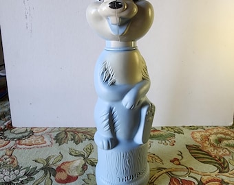 Vintage Thumper Walt Disney Bambi Cartoon Soaky Bubble Bath Colgate Palmolive 9" Plastic Bottle Empty Marc Davis 1960s Disneyland