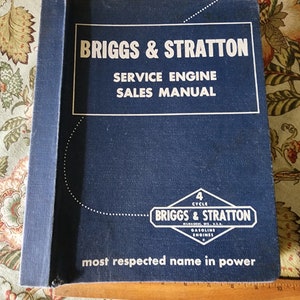 Vintage Briggs & Stratton Gas Engine Service Sales Factory Manual Catalog OEM Book 1971