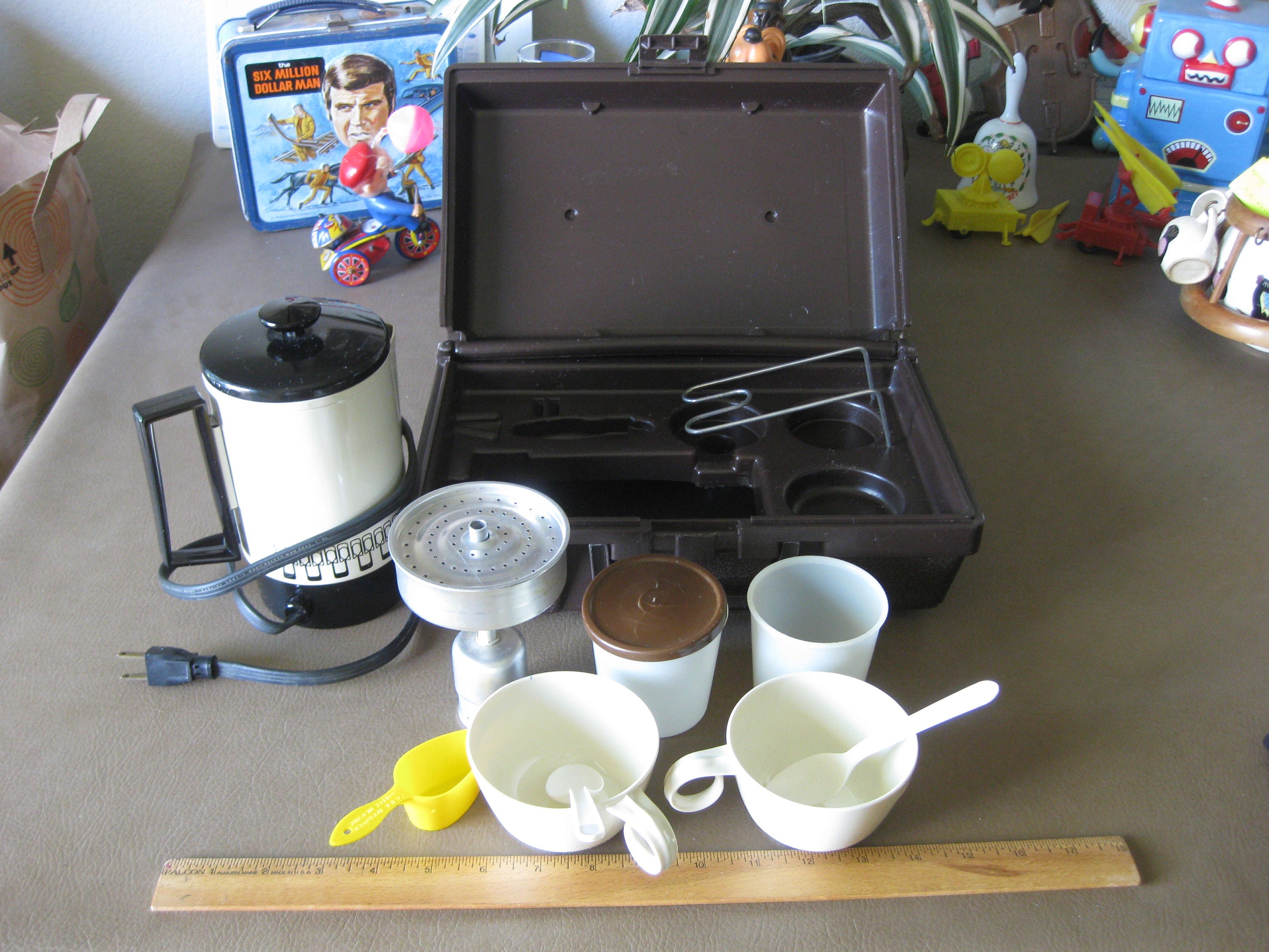 Vintage Empire Home 'n Away Travel Kit Coffee Maker RV Car Camping 12V MINT  COND