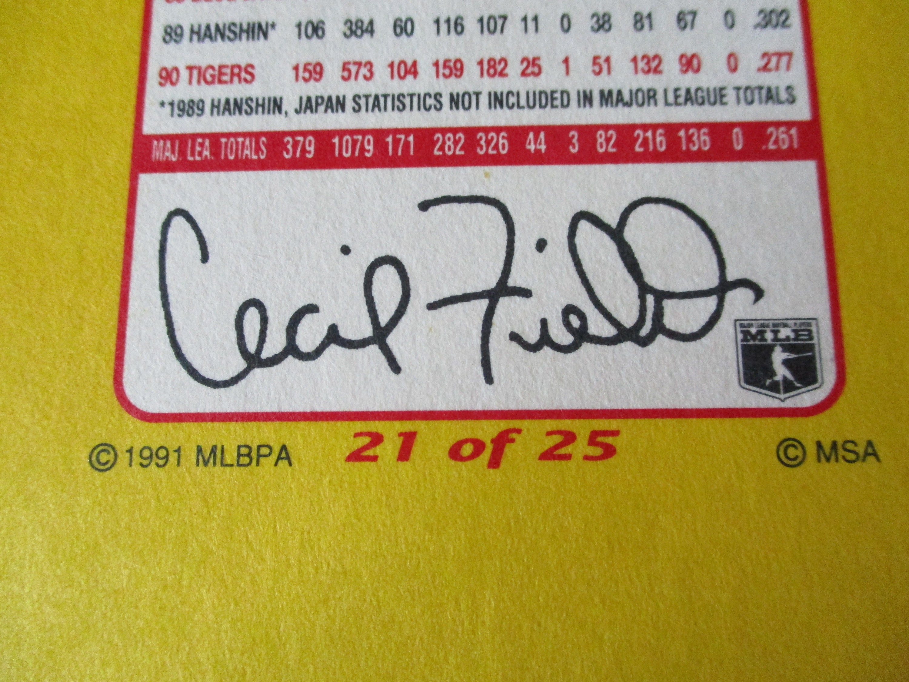 Jimmy Dean 1991 Collectors Signature Edition Uncut Baseball