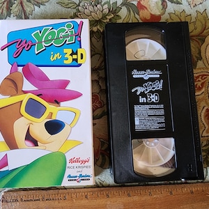 Vintage Yo Yogi the Bear 3D VHS Promo Tape w Glasses Kelloggs Rice Krispies Hanna Barbera Animated Cartoon 1991