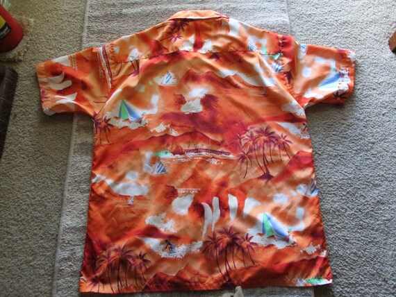 Vintage Maui Trading Company Orange Hawaiian Shir… - image 2