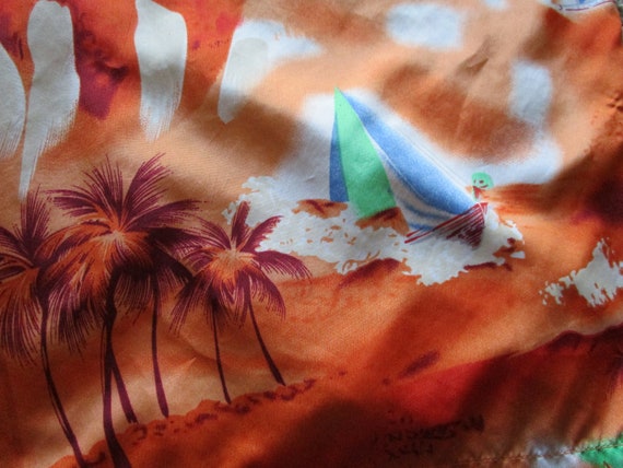 Vintage Maui Trading Company Orange Hawaiian Shir… - image 8