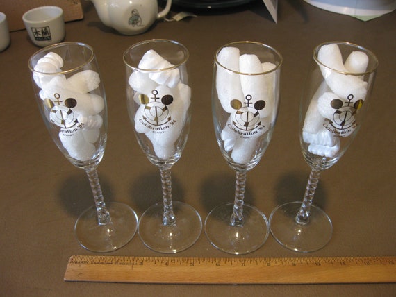 Vintage Walt Disney Cruise Celebration 1994 Champagne Flutes Ribbed Stems  Set of 4 Disneyland - Etsy