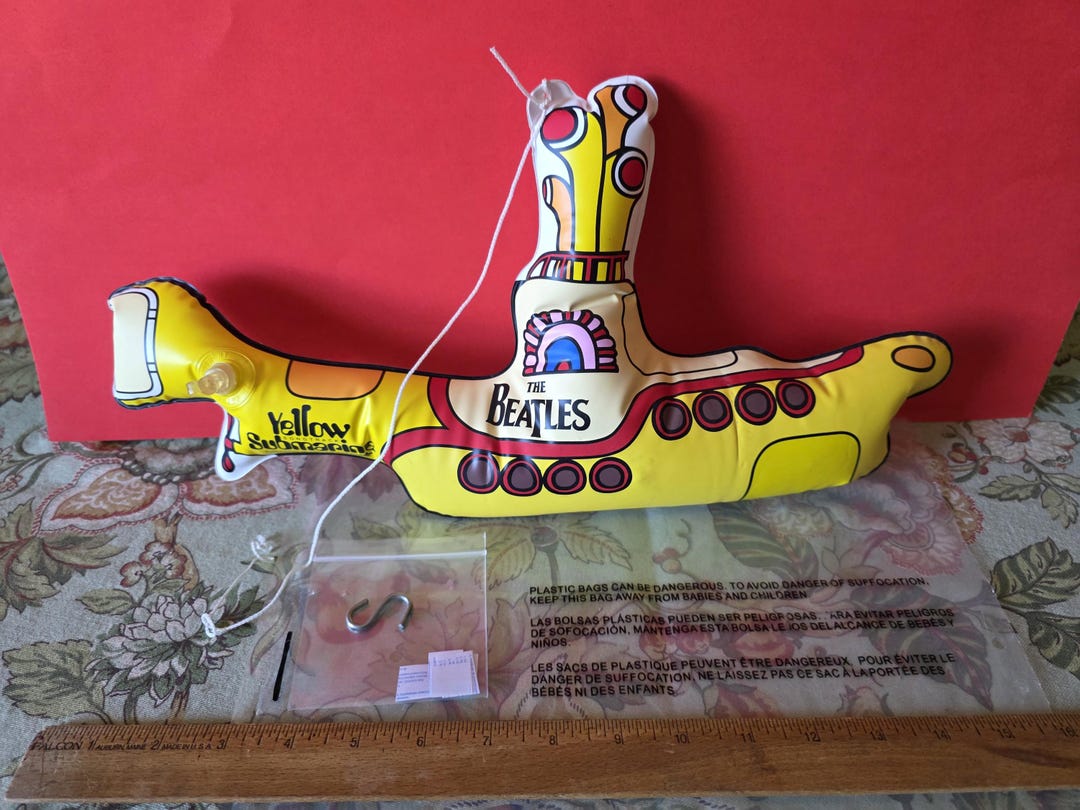 Vintage the Beatles Yellow Submarine Vinyl Inflatable Promo Soundtrack ...