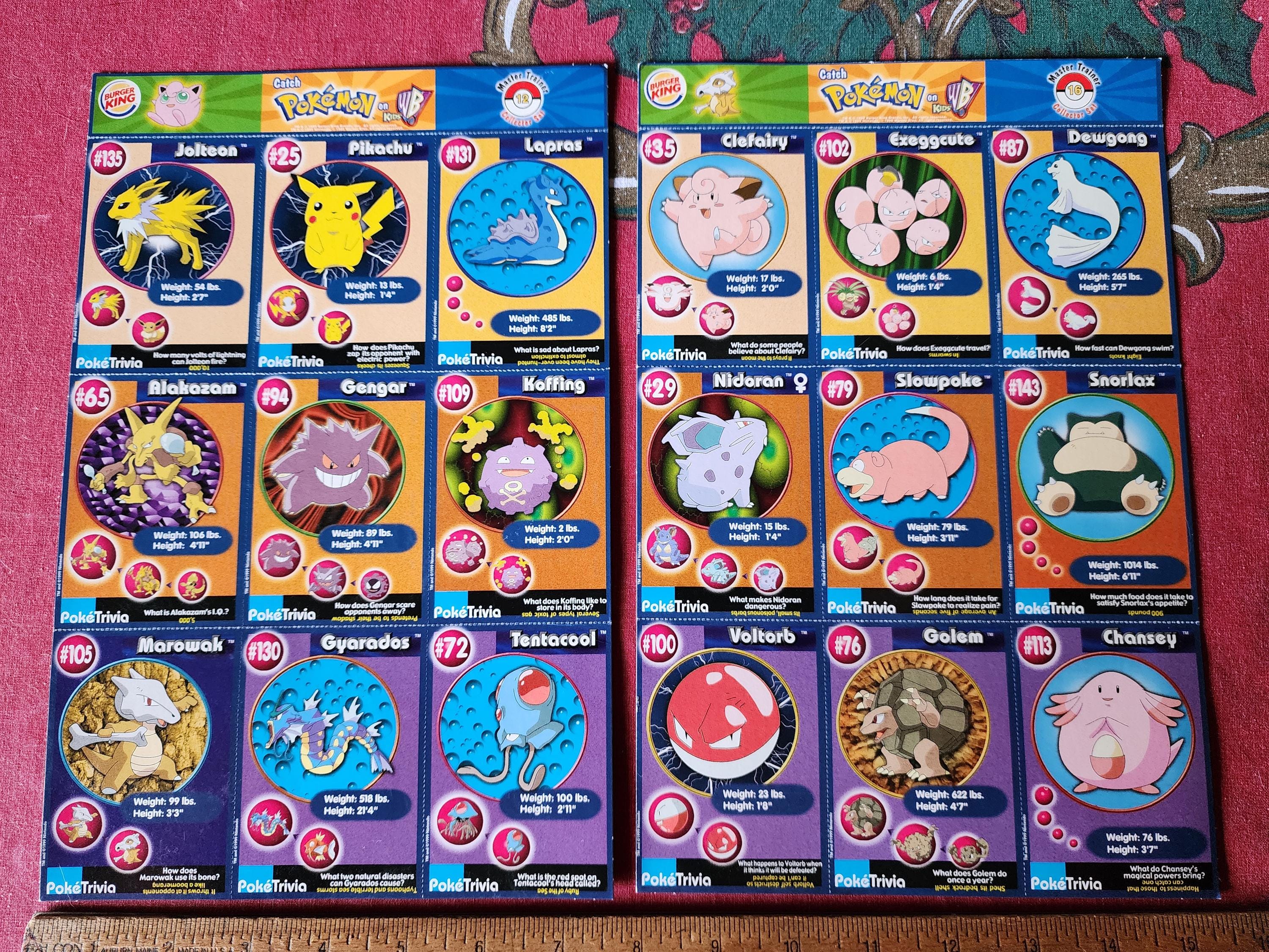 burger king pokemon cards 1999 Vintage Pokémon Pikachu 23K Gold-Plated Card – Burger King Promo (1999 –  GoldenFishGames