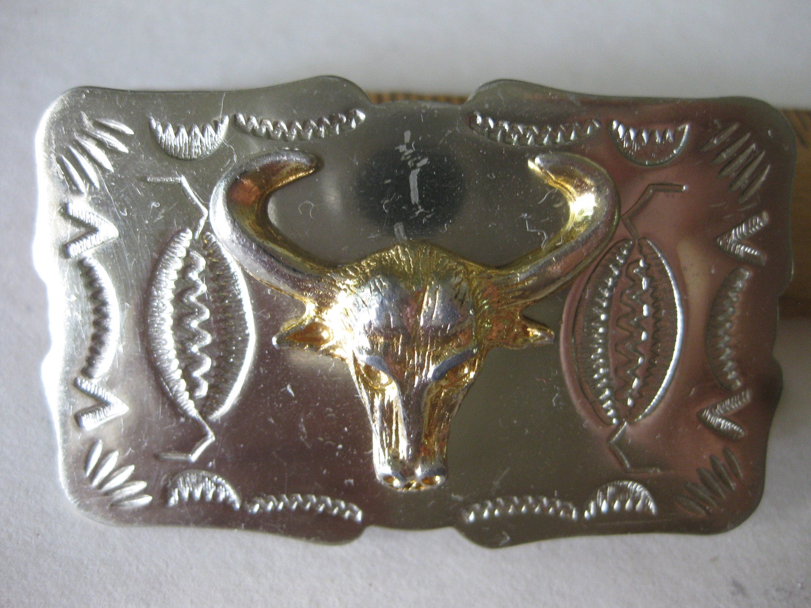 Vintage Belt Buckle Miller Western Wear Nickel Silver Bull Cow Etsy