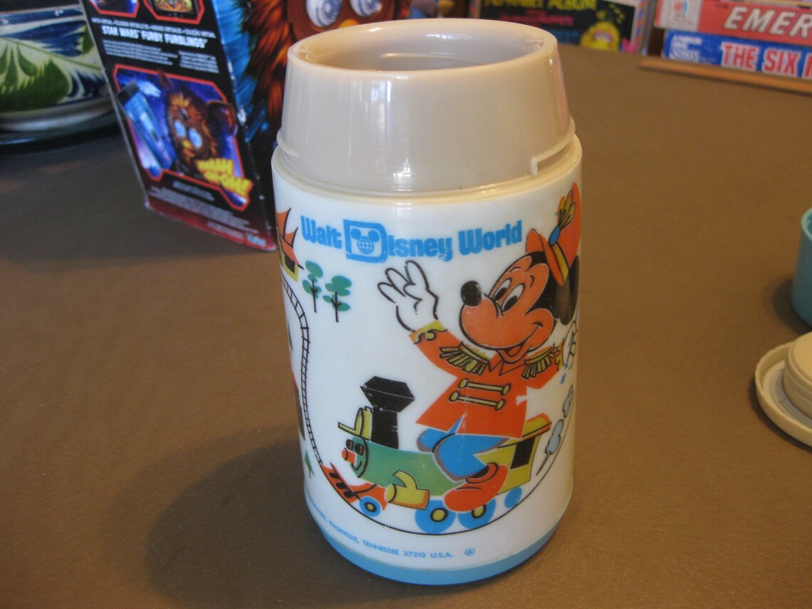 Vintage Walt Disney World Mickey Mouse Aladdin Thermos Magic Etsy