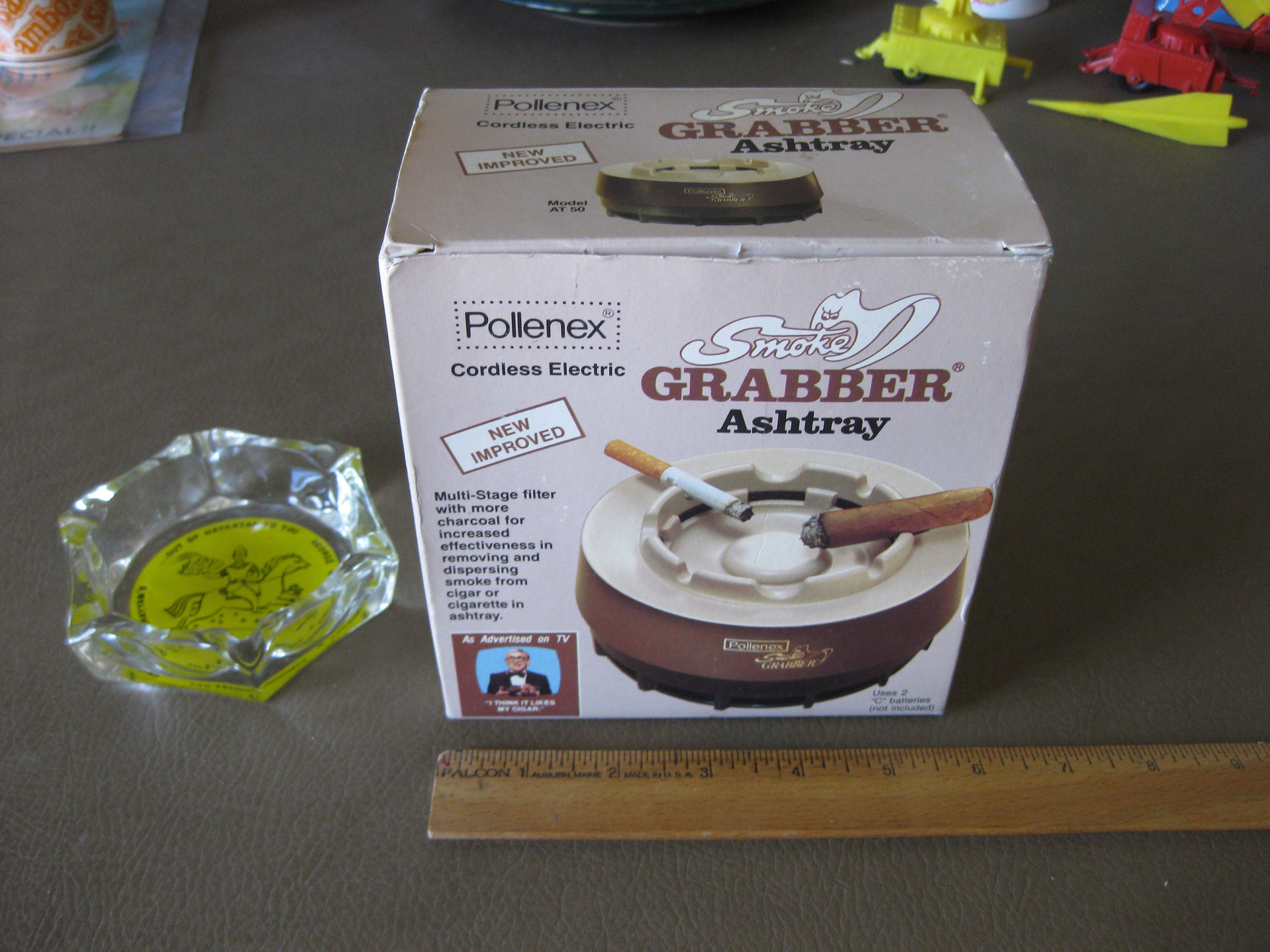 Vintage Pollenex Smoke Grabber AT 50 Ashtray 1986 and Omar Khayyam