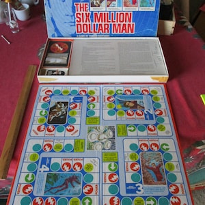 Vintage Six Million Dollar Man Board Game Lee Majors Parker Brothers Complete Bionic 1975