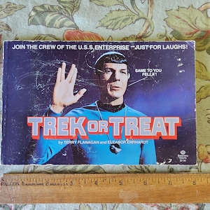 Vintage Trek or Treat Star Trek Original Series TV Show Just for Laughs Softcover Book Ballantine Shatner Nimoy Roddenberry 1977