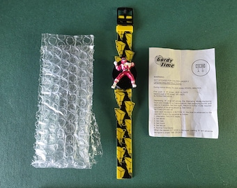 Vintage Mighty Morphin Power Rangers Gordy Time Red Wrist Watch Capn Crunch Cereal Promo New in Bag Saban 1993