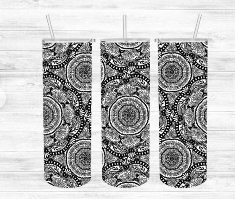Hidden Cuss Word Mandala Design 20 Oz Skinny Sublimation | Etsy