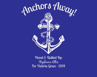Anchors Away - Custom Quilt Label