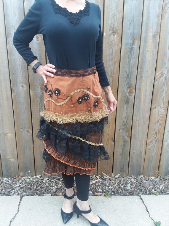 Reconstructed Denim Skirt