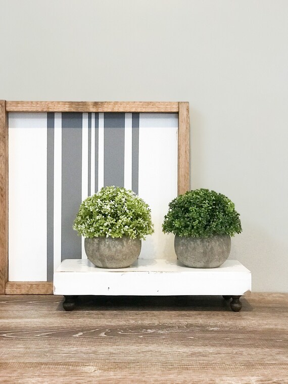 Distressed White Decorative Wood Stand Handmade Etsy