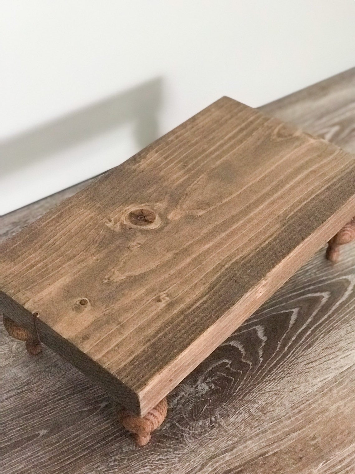 Decorative Wood Tray with Legs Brown Wood Tray Handmade Etsy