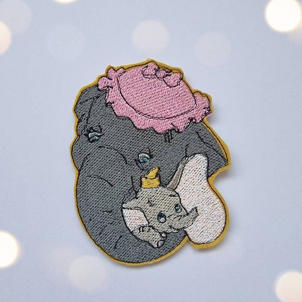 Dumbo Aufnäher | Dumbo und Mama Aufnäher | Baby Mine Aufnäher | Disney Aufnäher | Disney Geschenk