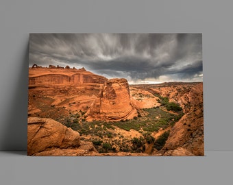 Arches National Park Storm Metal or Canvas Print