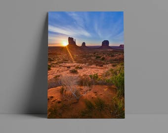 Monument Valley Sunrise Metal or Canvas Print