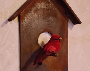 Custom Metal Birdhouse Wall Decor