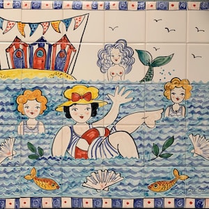 Bathing Belle Bathroom Tile mural