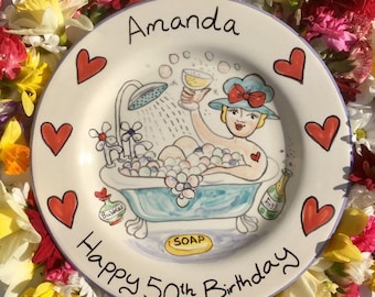 Personalised Custom Ceramic Plate Birthday Gift