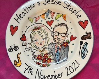 Personalised Ceramic Wedding Plate