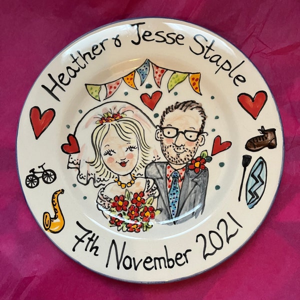 Personalised Ceramic Wedding Plate