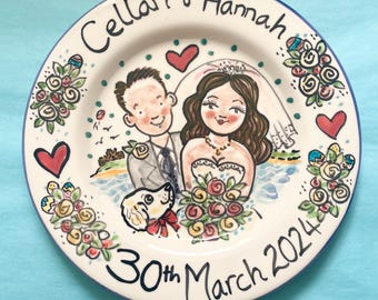 Personalised Ceramic Wedding Plate