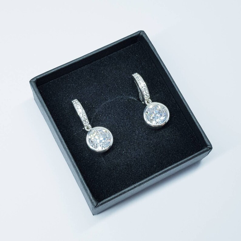 elegant gift for women Drop and dangle hoop earrings classic fabric diamond earrings hoop earrings