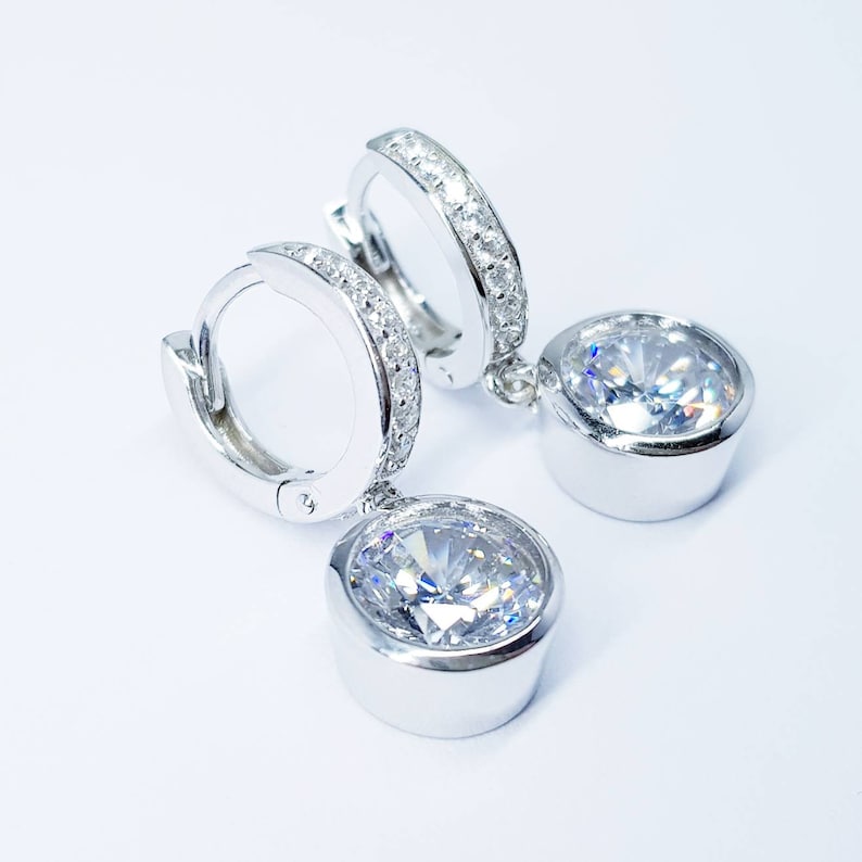 elegant gift for women Drop and dangle hoop earrings classic fabric diamond earrings hoop earrings