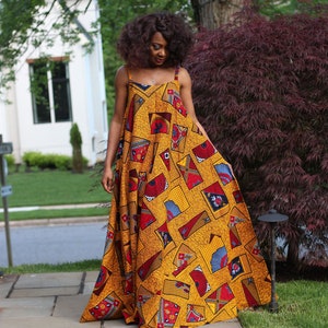 Ankara long flare gowns hot sale