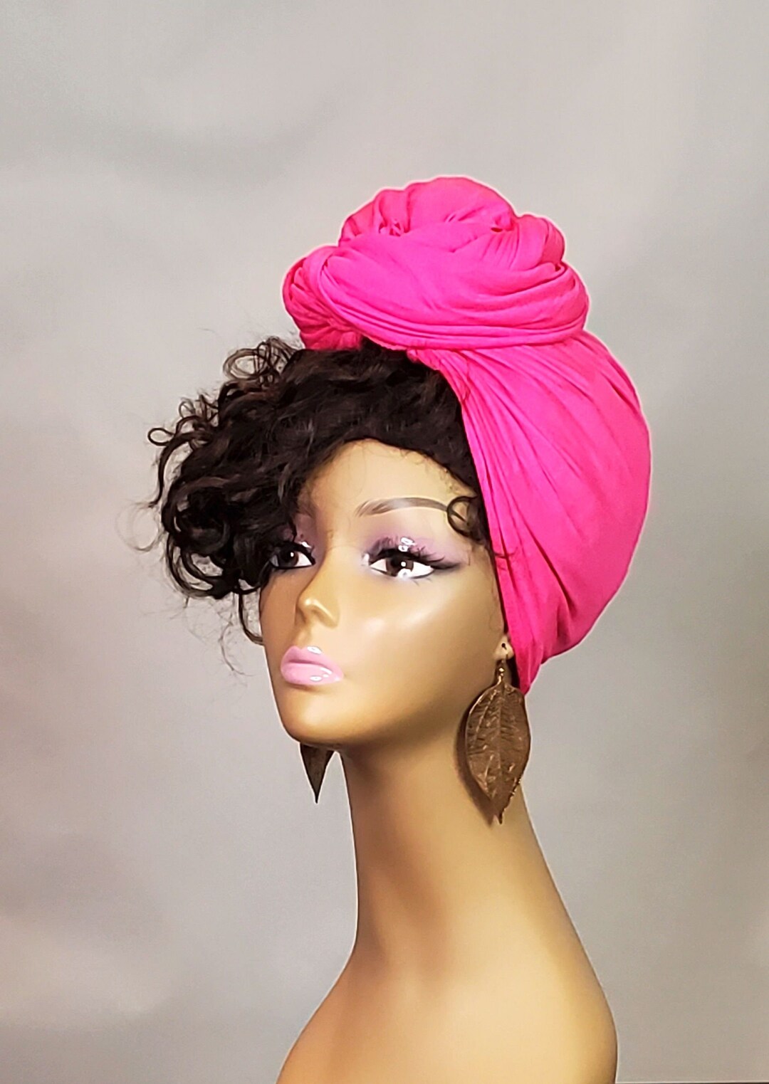 Pink Headwrap Pink Hair Wrap Stretchy Head Scarf - Etsy