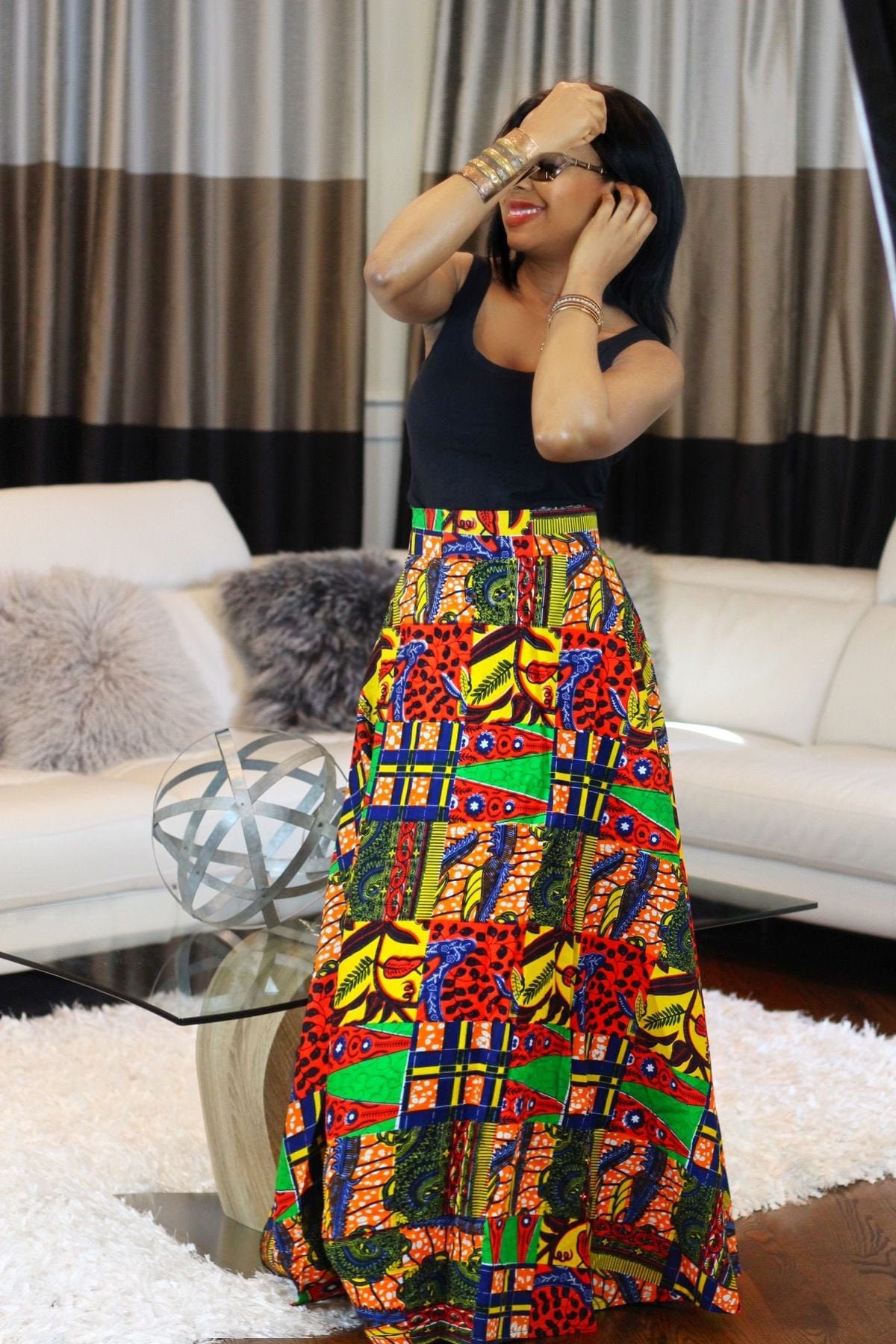 Long african print clearance skirts