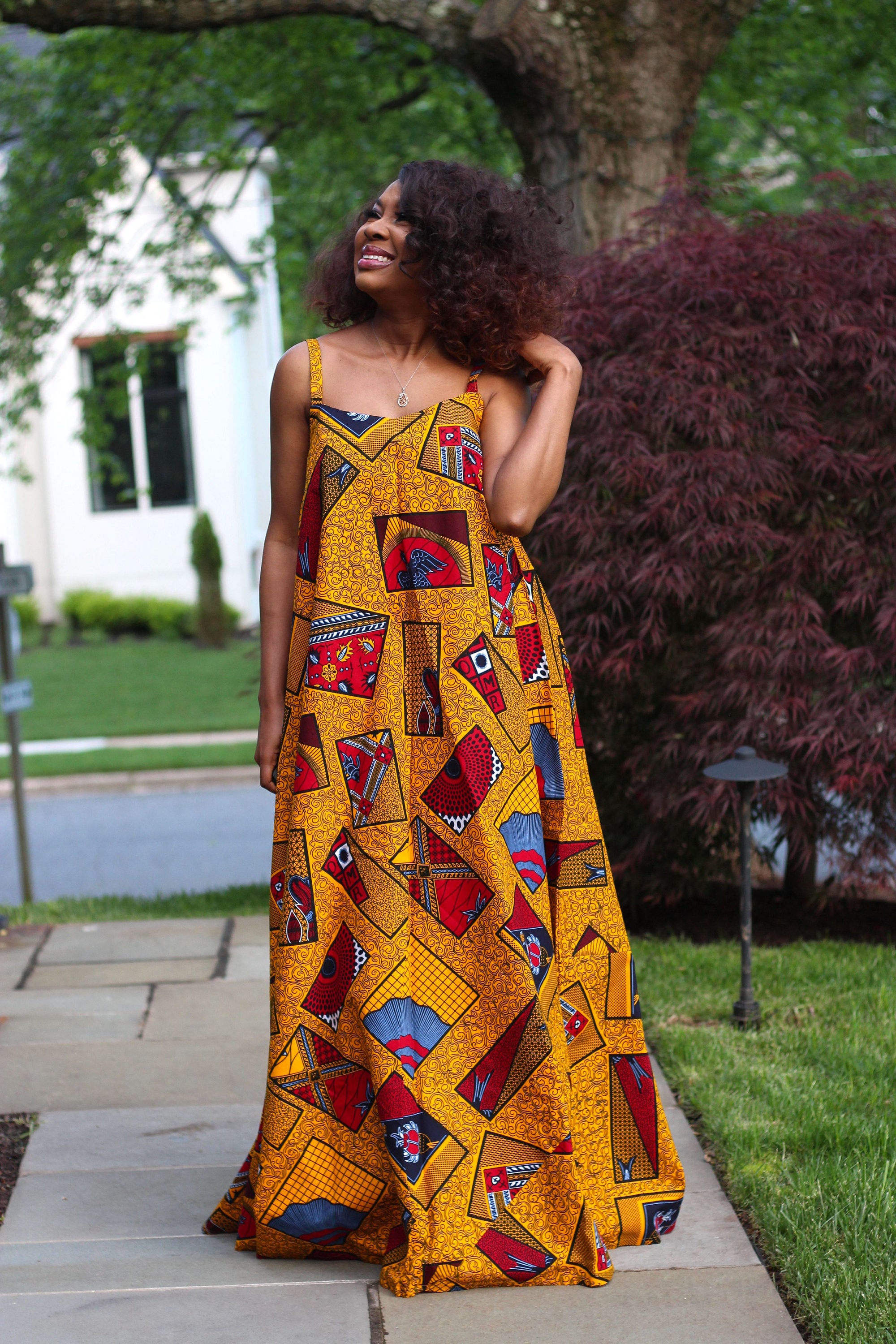 African Print Maxi Dress Ankara Maxi Gown Iman - Etsy