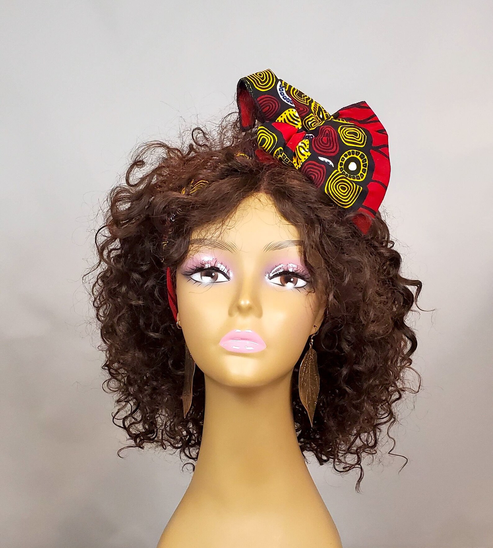 African Headbands Red African Fabric Head Bands for Women Etsy