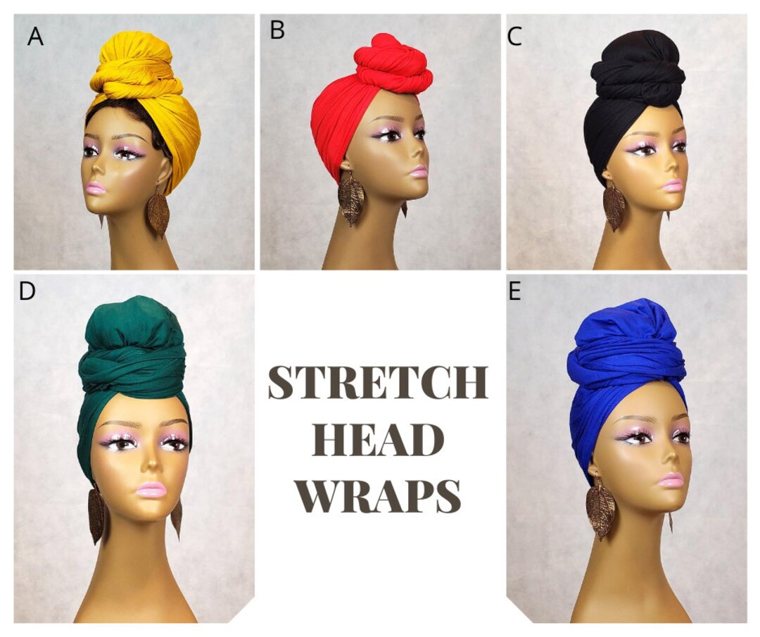 Stretchy Head Wraps, Jersey Headwrap, Head Wraps for Women, African