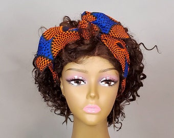 Headband | African Head bands for Women | Blue Wax Print Headband | Cotton