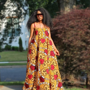 Ankara long flare gowns sales