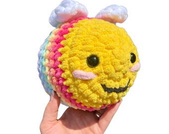 Schema per realizzare un'ape arcobaleno all'uncinetto / Giocattolo amigurumi a forma di ape (Download digitale)